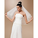 Two-tier Tulle With Rhinestones Elbow Veil