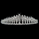 eterna liga de prata de strass e pérolas tiara nupcial