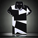 geometrischen schwarz-weißen Baumwoll-T-Shirt
