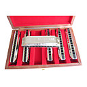 huang - (103x) zilver dikker hamonica 6 toetsen pack/10 holes/20 tonen