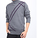 mens de cor elevada camisola de malha