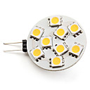 g4 2-2.5W 9x5050 SMD 90-100lm 2800-3200K warmes weißes Licht LED Spot Lampe (12v)
