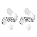 Z Pattern Rhinestones Earrings