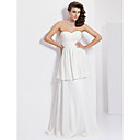 Sheath/Column Sweetheart Strapless Floor-length Chiffon Evening Dress