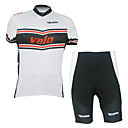 kooplus-uomo manica corta vestiti ciclismo (bianco)