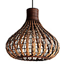 60W Comtemporary Cane Pendant Light Natural Design