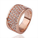 superbe strass or 18 carats plaque d'inclinaison de la mode zone annulaire