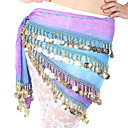 Dancewear Chiffon With Coins Belly Dance Performance Belt For Ladies More Colors