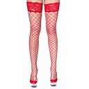 Red Lace Sexy Transparent Net Stockings