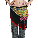 Performance Dancewear Satin With Tassels/Appliques Belly Dance Belt/Hip Scarf For Ladies More Colors