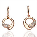 Fashion Rhinestone Gold Alloy Drop Earrings