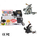 2 kit de tatouage fusils avec une puissance pointeur intelligent et 14 d'encre couleur
