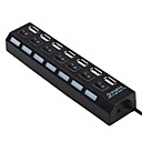 7-Port USB 2.0 Hub haute vitesse (noir)