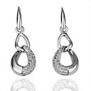 18K Fashion Clear Rhinestone Alloy Drop Earrings