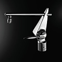 Contemporary Unique Design Brass Kitchen Faucet - Chrome Finish