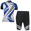 kooplus-uomo manica corta tute ciclismo (blu e bianco)