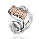 superbe cristal d'or 18 carats de mode anneau de vagues