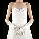 Satin Fingertips Elbow Length With Pearls Bridal Gloves (More Colors)