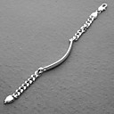 wunderschöne versilberte Kette flach ID Unisex-Armband