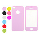 Custodia anteriore + posteriore in pelle colorata per iPhone 4 e 4S - Colori assortiti