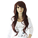 Capless Long Chestnut Brown Wavy Fashionable Hair Wig
