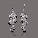 Gorgeous Silver Plate Crowns Drop Earring