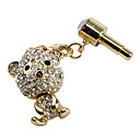 Bear Diamond Design Anti-Dust Earphone Jack Plug for iPad and iPhone (Multi-Color)
