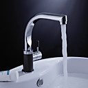 Contemporary Solid Brass Kitchen Faucet (Chrome Finish)