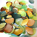 2.5" Handmade Green Leaves Decoration - Pack of 200 Pieces (5 Colors Mixed)