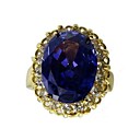 mooie grote koninklijke ovale zirconia mode-ring (meer kleuren)