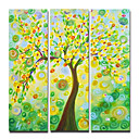 Hand-painted Floral Oil Painting with Stretched Frame - Set of 3