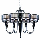 Artistic Ceramic Chandeliers with 8 Lights Fabric Shades