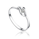 Charmant argent sterling zircon cubique anneau