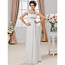 Sheath/ Column Square Floor-length Chiffon Wedding Dress