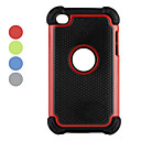 plástico destacável duplo e capa de silicone para iPod touch 4 (cores sortidas)