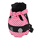 Pink Spotted Canvas Legs-Out Mesh Dog Carrier Package (S-L)