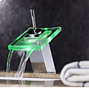 Sprinkle® - von lightinthebox - Farbwechsel LED Wasserfall Waschbecken Wasserhahn (Glas Auslauf)