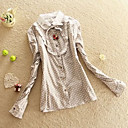 senhora arco ponto de algodão camisa blusa