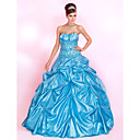 Ball Gown Strapless Floor-length Taffeta Prom Dress