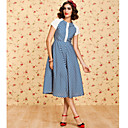 ts Vintage 1950 gestreepte midi jurk
