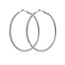 Pendientes de oro de 18 quilates con Encanto cristal plateado