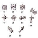 10st 3d abstracte stijl diamond nail art decoratie