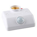 E27 Plug Infrared Sensor Motion Activated LED Lamp Holder (180-240V)