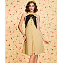 TS VINTAGE Contrast Color Bow Tie Dress