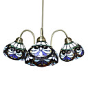 Tiffany glazen kroonluchters met 3 Lights