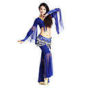 Dancewear Cystal Cotton/Tulle Belly Dance Top And Pant For Ladies More Colors