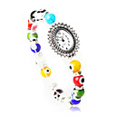 Quartz Movement Oval Shape with Crystal Bracelet Watch