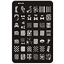 ongles timbre d'art estampage image de la plaque modèle de série mls