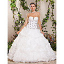 Two-In-One Ball Gown Sweetheart Strapless Floor-length Crystal Ruched Wedding Dress