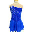 Back Hollowed Sleeveless Silver Line Ice Skating Dress